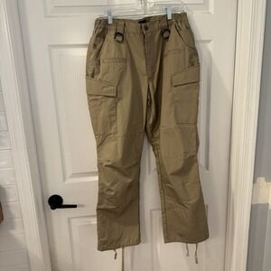 Mars Gear Tactical Stretch Pants Khaki Tan Mens Sz 34x30 Straight Leg 10 Pockets
